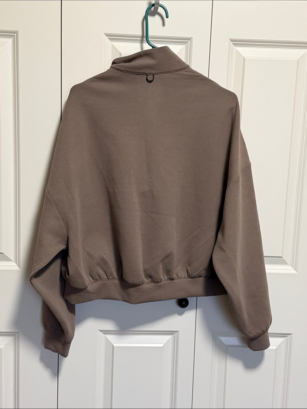 Nike 24.7 Cropped Half-Zip Pullover in Taupe Brown NWT! - Picture 2 of 5